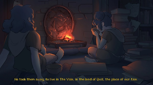 He took them away, to live in The Vale, in the land of Quill, the place of our tale.